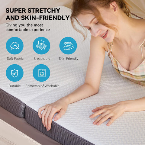 Foldable Folding Mattress Single,Tri-fold Memory Foam Mattress,75x190x10cm