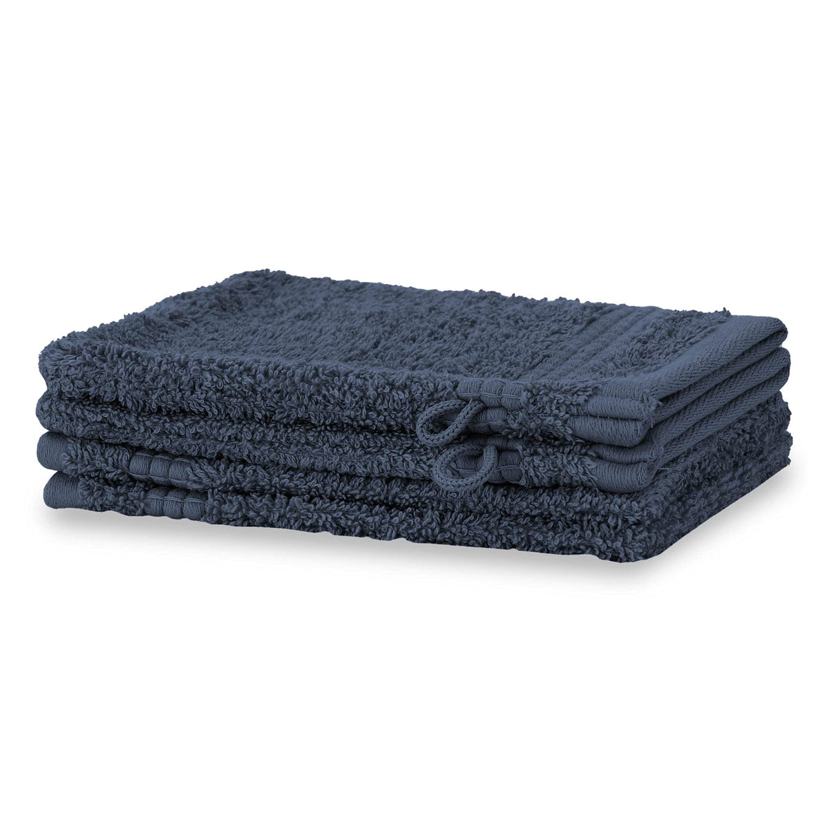 Merana Rome Washcloth Set Absorbent Soft and Lint- Terry Wash Gloves Luxury Quality Heavy Organic Cotton 590 GSM Pacific Blue, 4 x Wash Mitt
