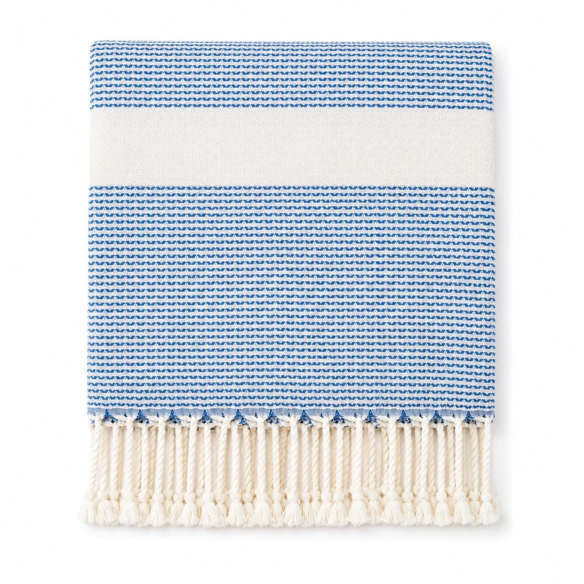 Babila Turkish Hammam Peshtemal Towel | Lightweight & Quick-Drying & Absorbent | Turkish Travel, Spa & Beach Towel | Soft, Compact & Versatile | Blue