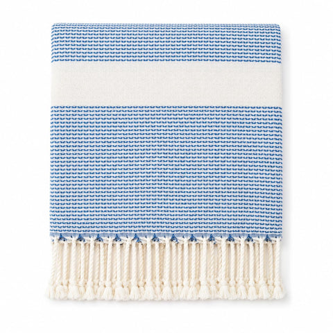 Babila Turkish Hammam Peshtemal Towel | Lightweight & Quick-Drying & Absorbent | Turkish Travel, Spa & Beach Towel | Soft, Compact & Versatile | Blue