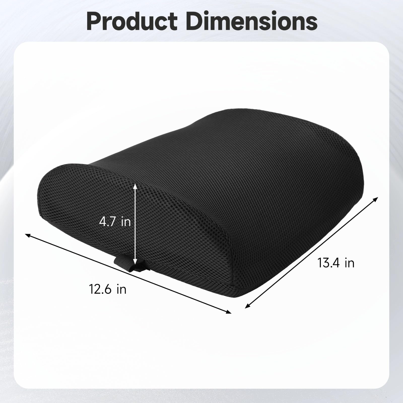 yeesport Memory Foam Lumbar Support Cushion, Back Cushion with Breathable Mesh Cover, Ergonomic Back Support Pillow for Office Chair, Car Seat