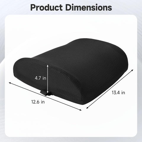 yeesport Memory Foam Lumbar Support Cushion, Back Cushion with Breathable Mesh Cover, Ergonomic Back Support Pillow for Office Chair, Car Seat