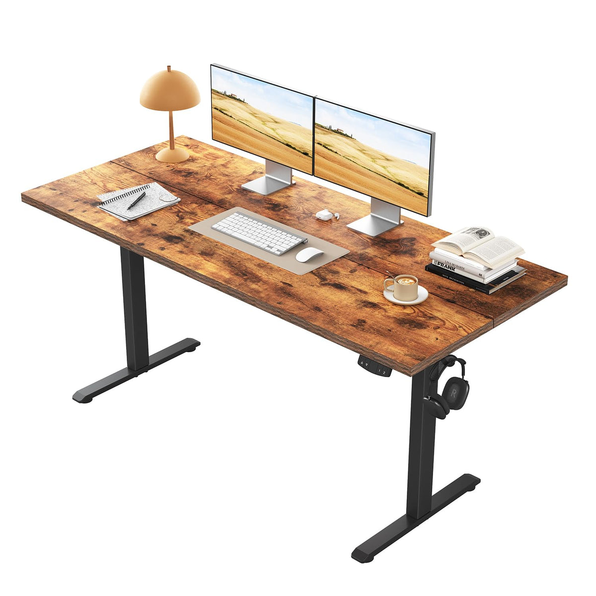 Klicelor Electric Standing Desk, 2 Memory Buttons for stand & sit, 100x60