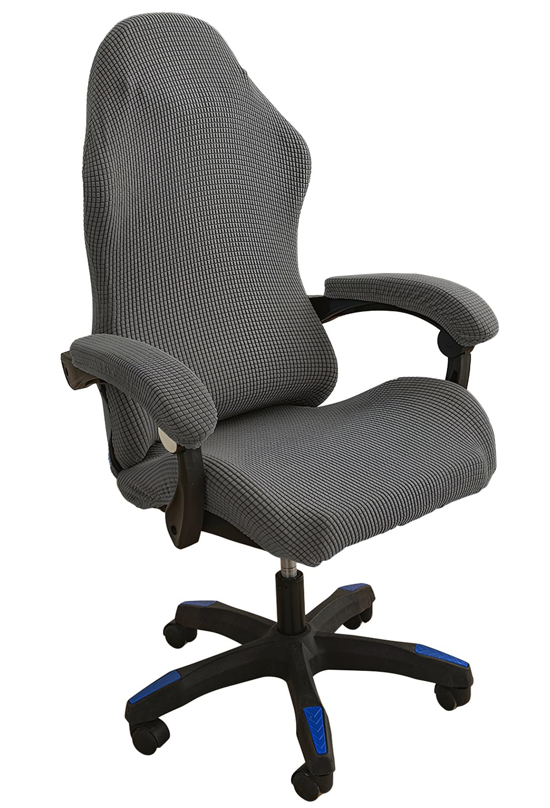 HonorHut Non Slip Thick Chair Cover Computer Chair Cover Corduroy Grey