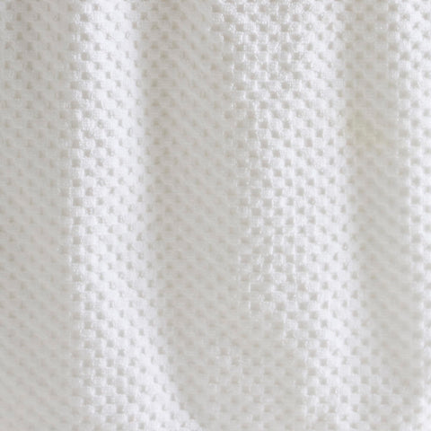 Dreams & Drapes Popcorn Check Bath Sheet White – Extra‑Large Soft Absorbent 100% Cotton Jacquard Check Bathroom Towel, Quick‑Dry
