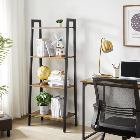 BAKLAM Small Bookshelf, 4-Tier Small Shelves 40cm, Narrow Shelf Tablette, Shelving Unit, Bathroom Corner Shelf, Display Cabinet