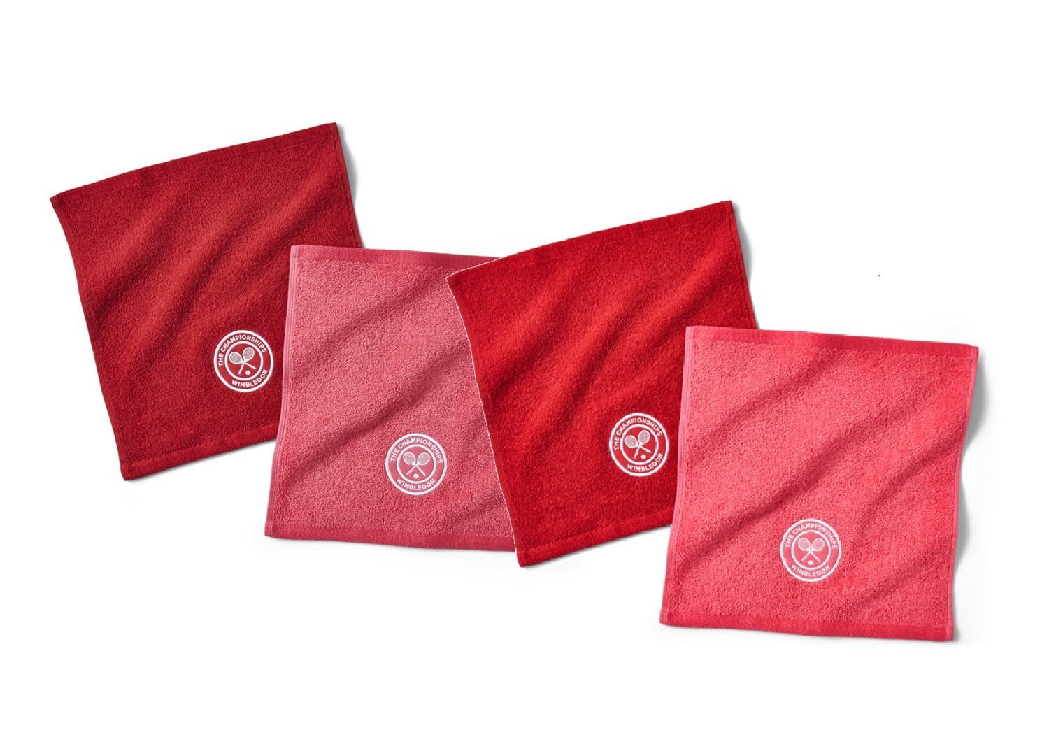 Wimbledon Face Cloths | Pack Of 4 | 30cm x 30cm | Soft Cotton | Official Tennis Championships Merchandise | 2026 Seasonal Colours