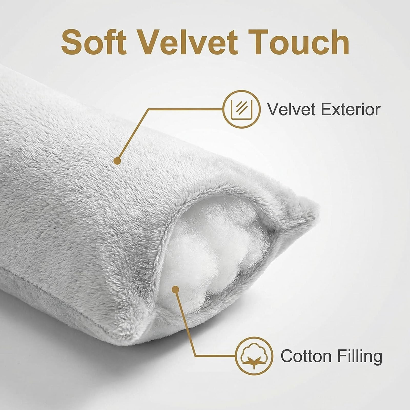 Upstore 2 Pcs Velvet Watch Display Pillows Long Pillow Form for Bracelets Bangles Jewelry Displays Luxury Show Organizer Cushions for Retail