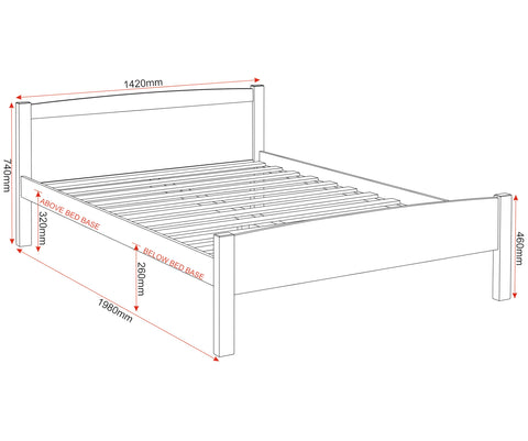 Seconique Amber 4'6" Double Bed in White