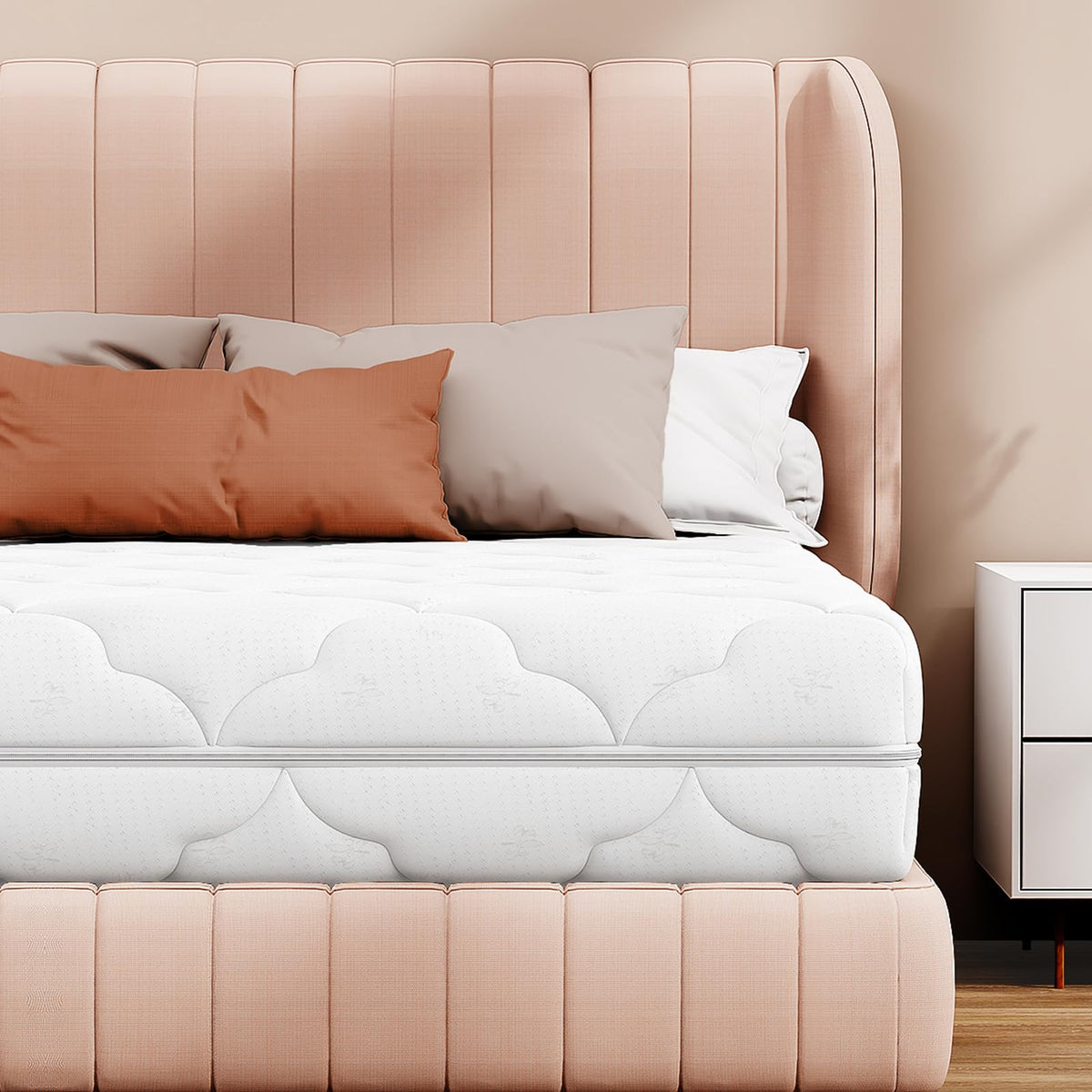 wowttrelax Small Double Mattresses 4ft, 15cm Foam Mattress with 2 Hardness Levels, Soft and Medium-Soft, Removable Cover