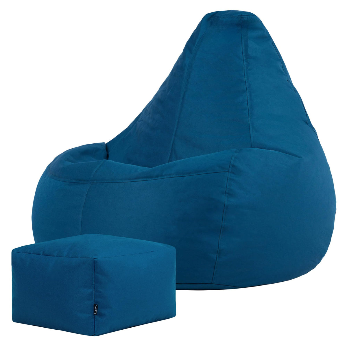 Bean Bag Bazaar Outdoor Bean Bag & Footstool with Filling Included, Teal