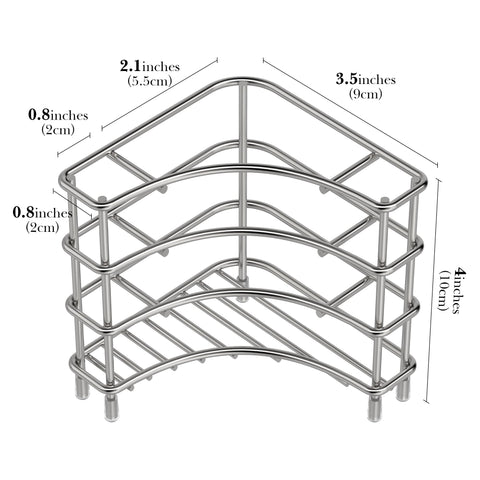 Linkidea Corner Wall Mount Toothbrush Holder for Bathroom, Stainless Steel Triangle Shelf for Tile Walls