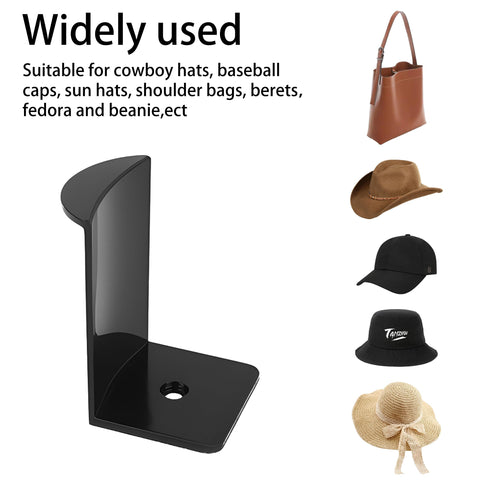 ZHABAYEN 8 Pcs Adhesive Hat Hooks,No Drilling Cap Hooks for Wall