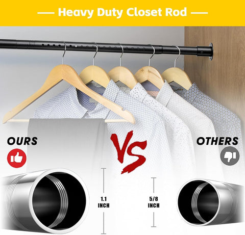 43-213 cm Adjustable Clothes Rack Matt Black