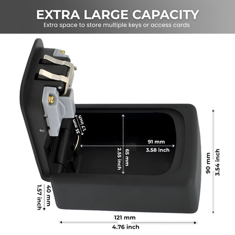 Alta Monte® Premium Key Safe – Outdoor Wall Mounted Key Lock Box, 4-Digit Combination, Heavy Duty Aluminium, Waterproof & Rust Resistant