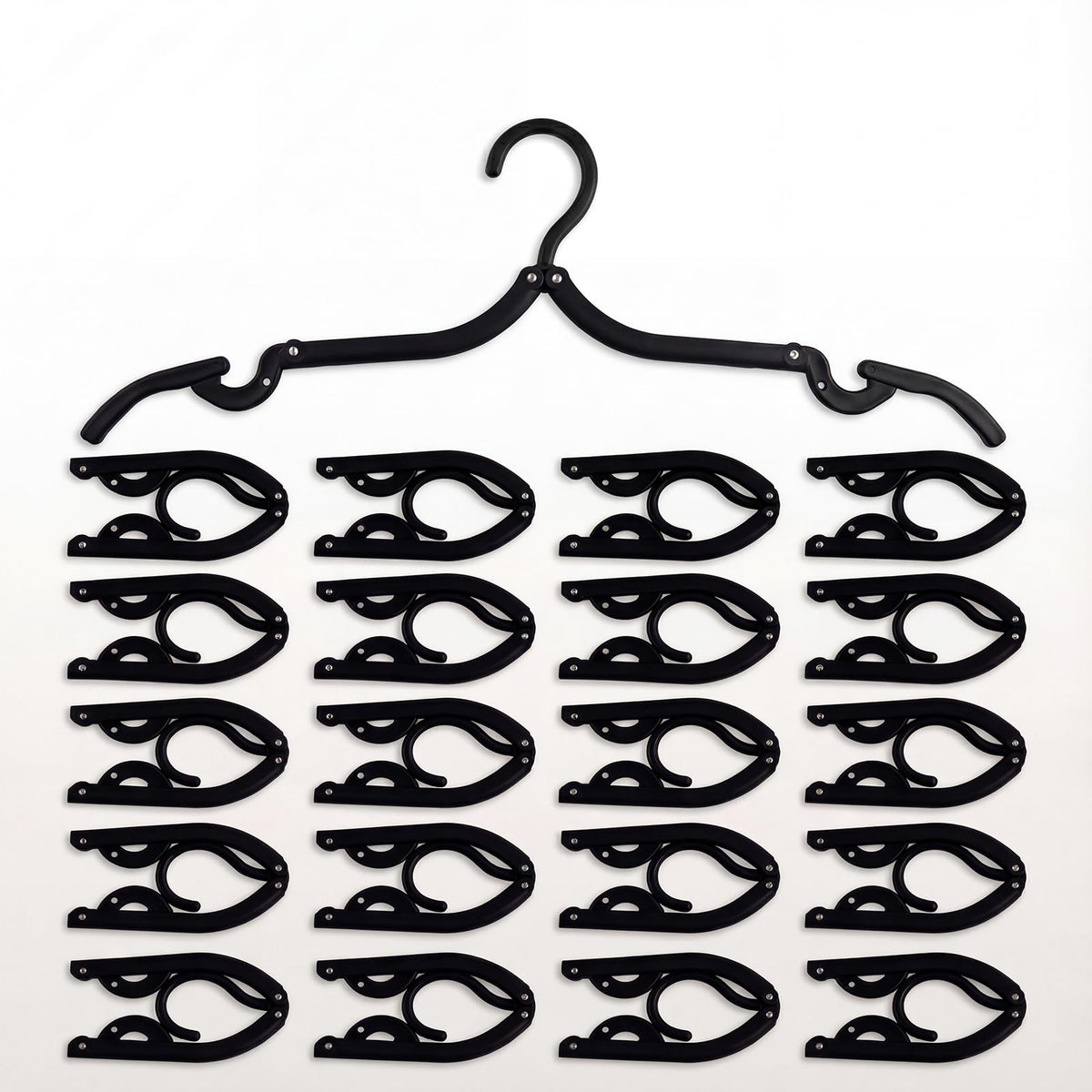 25 Pcs Travel Coat Hangers Adults Portable Folding Plastic Camping Hote