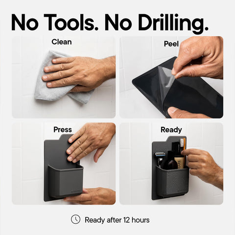 TOOLETRIES The James Organizer, Shower Storage Holder - Charcoal