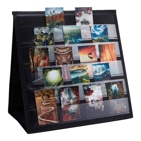 UNICRAFTALE 5 Tiers Black Double Sided Portable Bookmark Display Stand for Universal Bookmarks 3 Layers Portable Greeting Card Sticker Holder Display