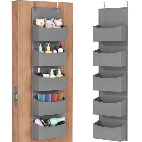 Lifewit Over the Door Storage, Wardrobe Storage Organiser, 4 Shelf, Gray