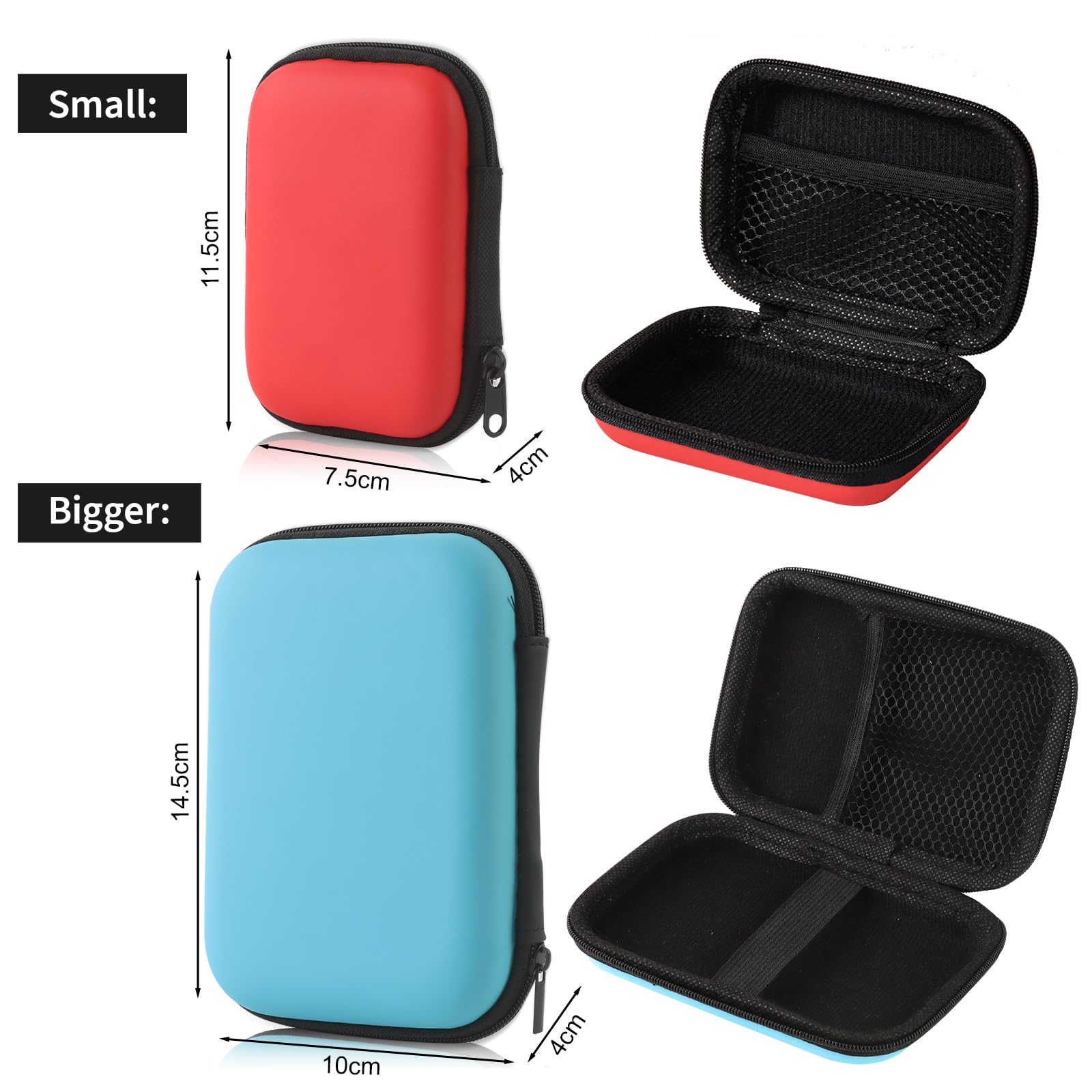 Set of 4 Card Boxes - Portable Case for 600+ Cards, Holds UNO, SKYJO, Phase 10, Cards Against Humanity
