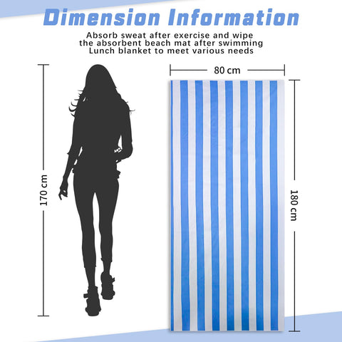 TMEOG Microfibre Beach Towels 2 Pack 180x80cm Extra Large Sand Free Beach Towel for Adults Compact Thin Travel Towel Women Men Lightweight Swim Pool
