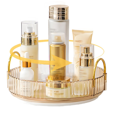360 Rotating Makeup Organizer, Bathroom Cosmetic Holder Rack Large Capacity Cosmetic Organisers for Lipsticks, Nail Care, Skincare, Perfume