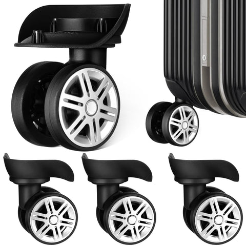 BESPORTBLE 4 Pcs Suitcase Replacement Wheels Heavy Duty Luggage Casters Universal Swivel Caster Set with Quiet Operation and Easy Installation for