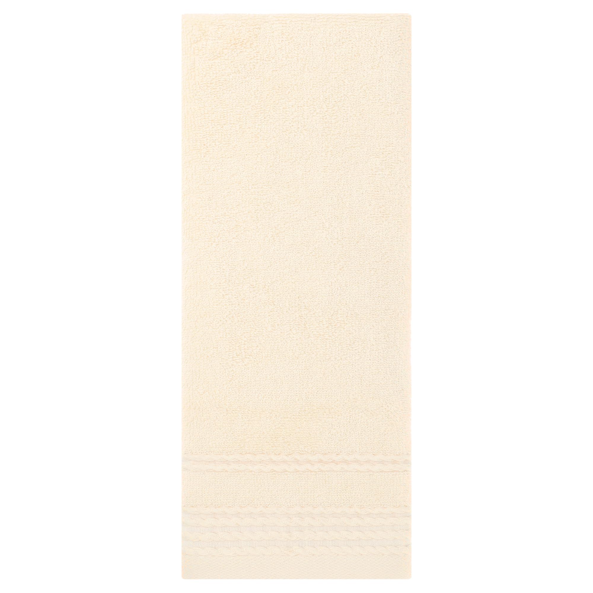 HMETOL Striped Comfort and Quick Drying Hand Towel Set (14 x 30 Inches)