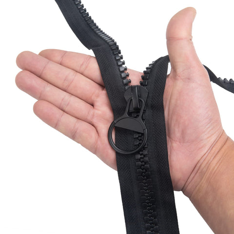 2-Way Zipper Fastener in Plastic - 75 cm #15 - Large Black Zipper - For Coat, Down Jacket, Jackets TXZWJZ (75 cm, 2 Ways)