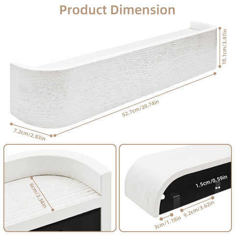 Topfinder Coat Rack with Shelf Wall-Mounted Organizer with 5 Hidden Hooks