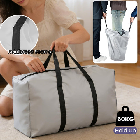 100L Large Moving Bags 6 Pack, Foldable Storage Bags for Loft, Bedding, Clothes & Toys, Heavy Duty Packing Bags with Handles