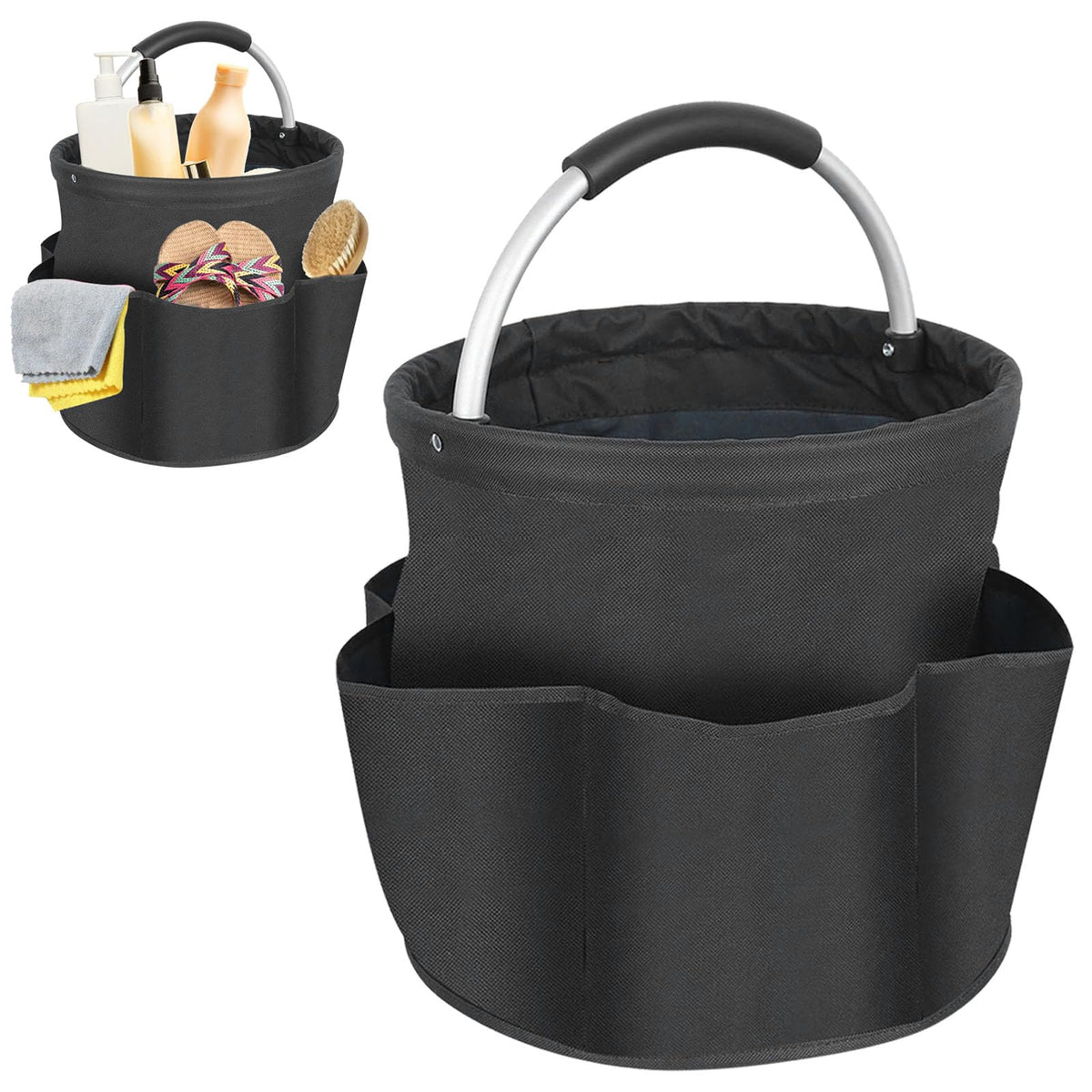 DMJJSD® 17L Cleaning Caddy with Handle Storage Box for Cleaning Utensils Multi Pocket Collapsible Cleaning Organiser Caddy Durable Cleaning Organiser