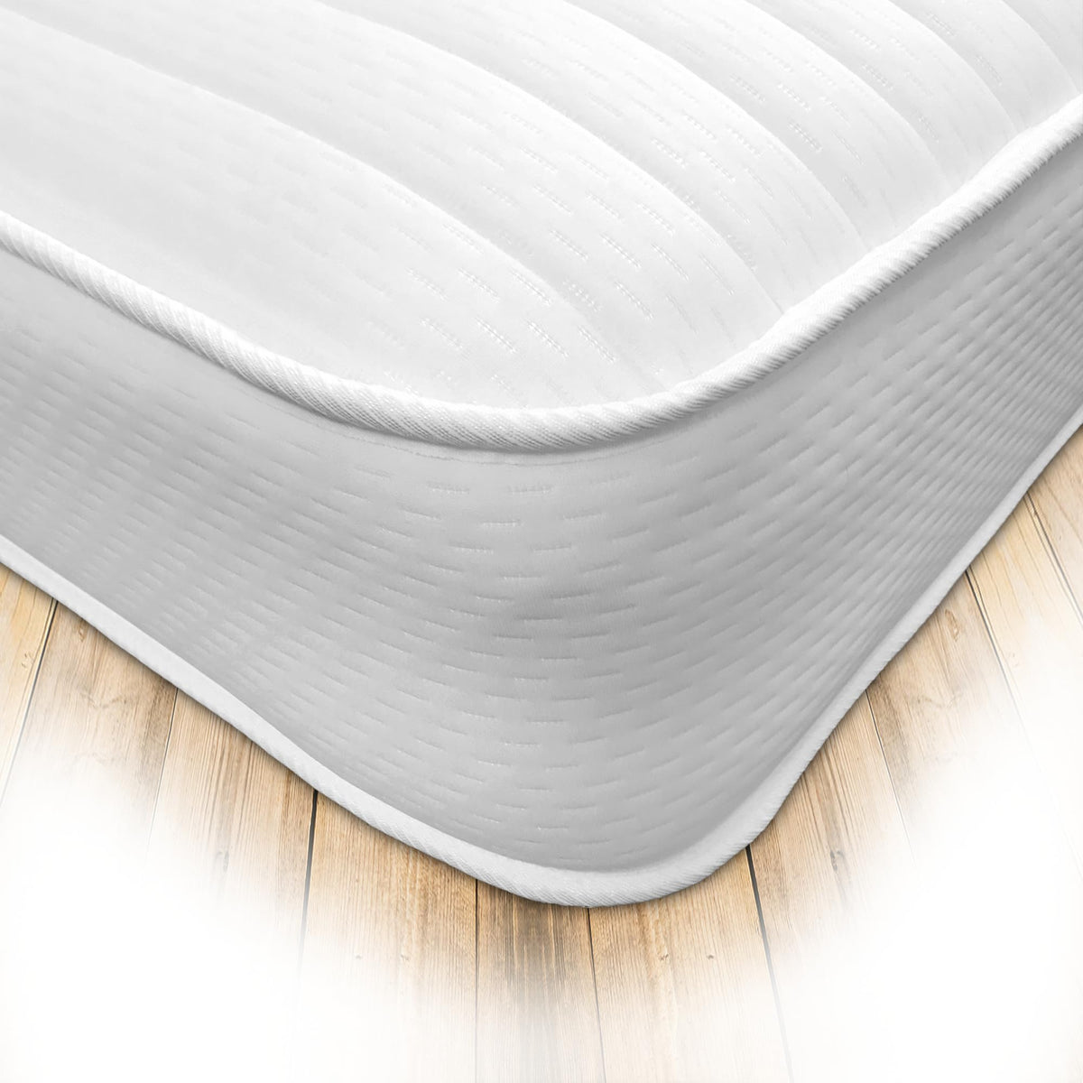 Starlight Beds Lumina Small Double Mattress. 7 Inch Deep Sprung Foam Free Mattress. White, Soft Feel. 4ft x 6ft3 (120x190x18cm)