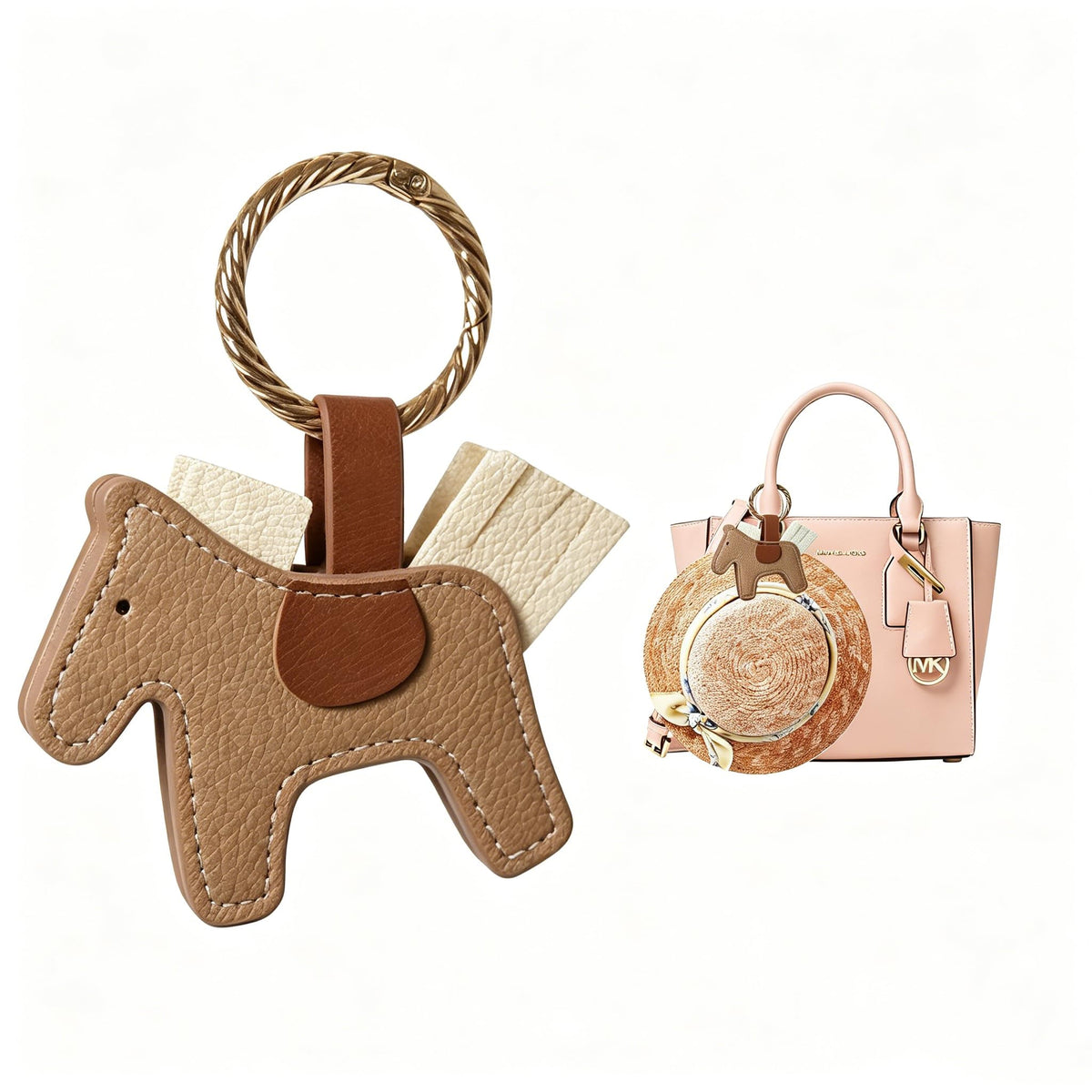 TSLBW Magnetic Hat Clip for Traveling Handbag Hat Clips Portable Hat Holder Clip for Outdoor Travel (Pony-Brown)