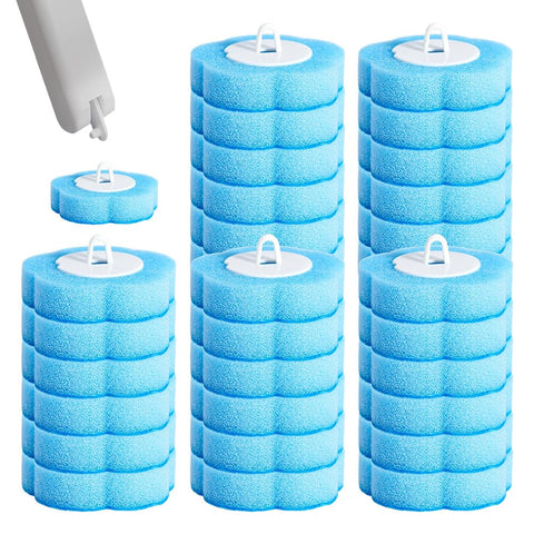 30PCS Disposable Toilet Brush Replacement Head, Disposable Toilet Cleaning System, Disposable Replacement Head, No Odour Cleaning