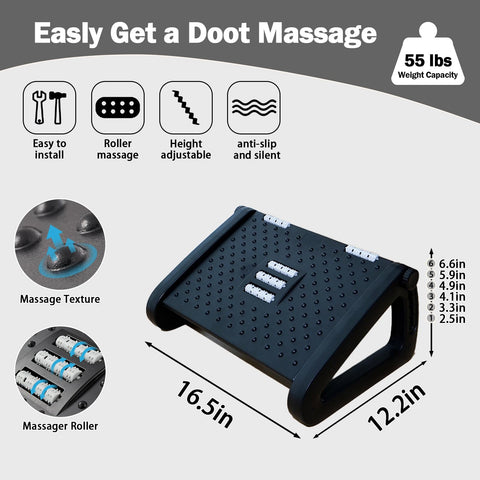 Eidoct Foot Rest Under Desk, Ergonomic Under Desk Foot Rest