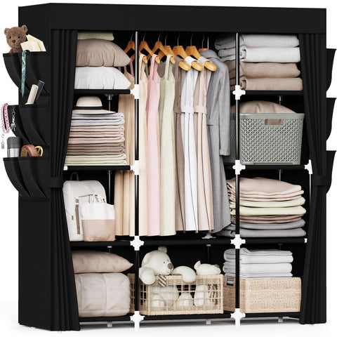 Mavivegue Fabric Wardrobe, 45 x 150 x 161 cm Portable Wardrobe