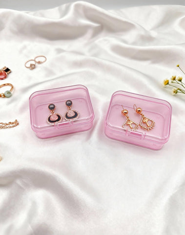 Forever bene 30 Pink Small Storage Boxes with Lids, 30 Pieces, Pink, each piece measures 6,5 × 4,5 × 2 cm