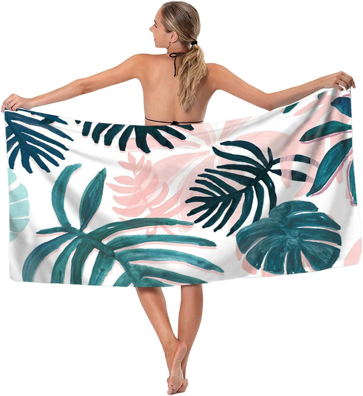TKLake Extra Large Beach Towel for Adults - Quick Dry Microfibre Printed Beach Towels - Super Absorbent Beach Towel for Swim (140 x 70 cm) Soft
