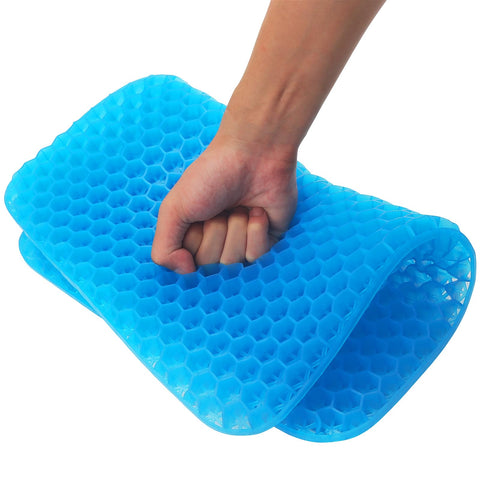 ZEONHEI 2 Pack 43 x 36cm Honeycomb Cushion, Chair Gel Seat Cushion Pads With Non-Slip Cover, Breathable and Cool Chair Seat for Office, Car