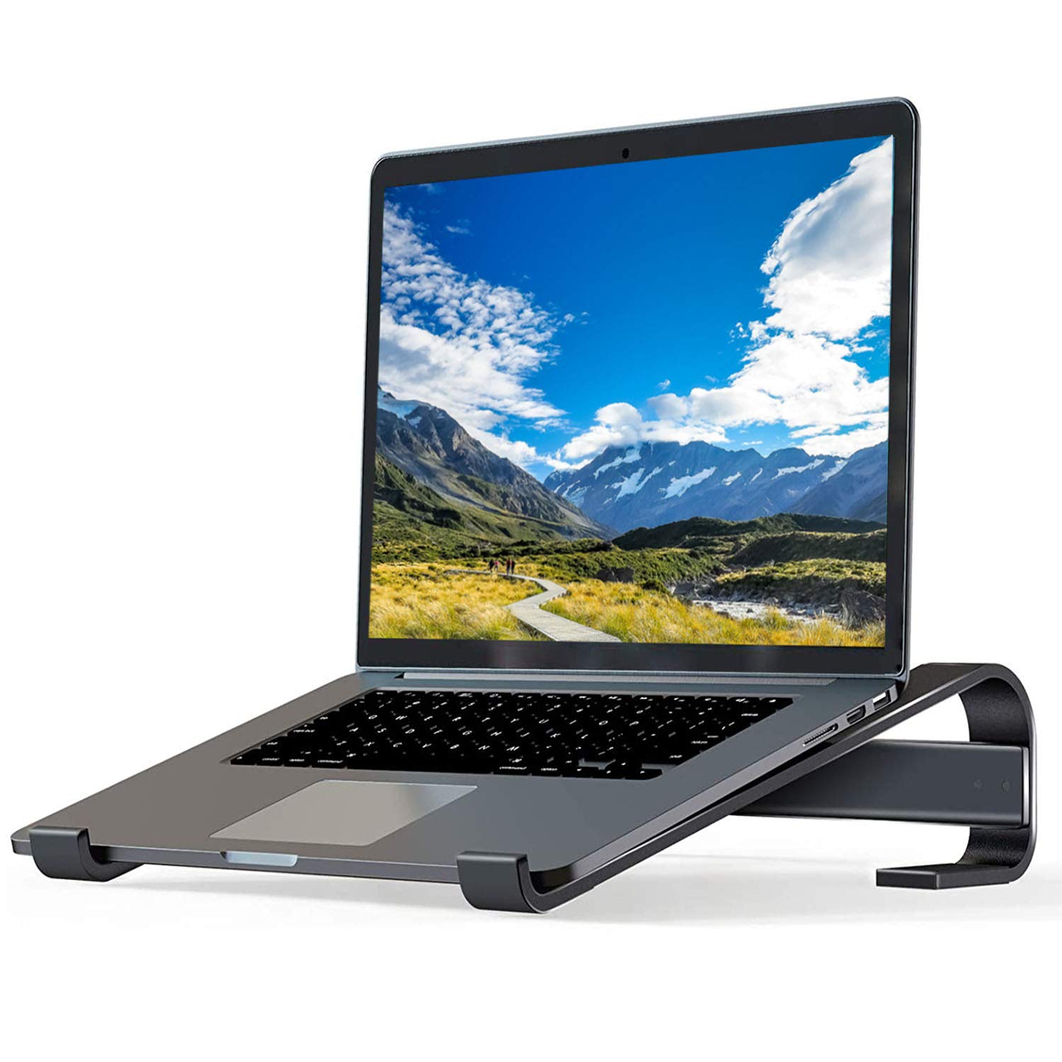 Bonlace Laptop Stand, Laptop Stand, Ergonomic Aluminium Computer Stand, PC Holder, Lightly Ventilated for MacBook Pro/Air, Dell, HP