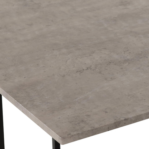 Seconique Stowaway Dining Set, Engineered Wood, Stone Effect/Black, W 800mm x D 800mm x H 760mm