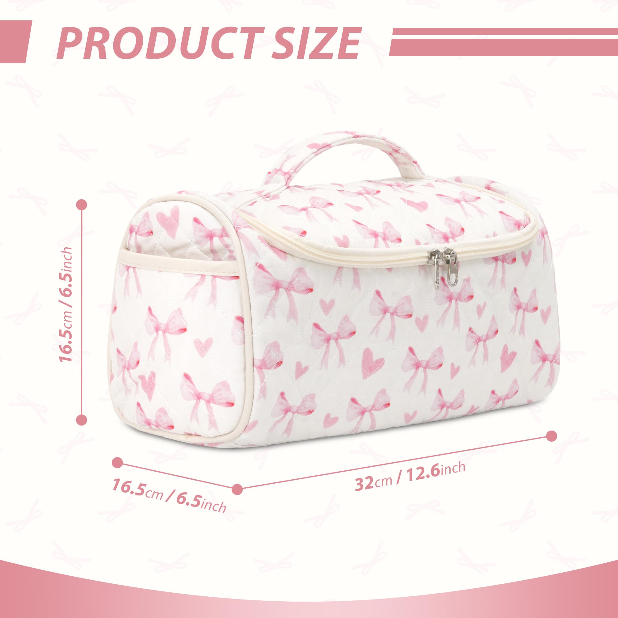 Linpr Travel Hair Dryer Bag with Hook for Dyson Airwrap Styler, Heart Pink