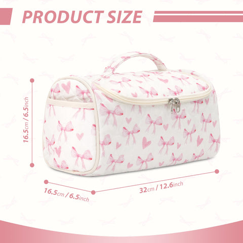 Linpr Travel Hair Dryer Bag with Hook for Dyson Airwrap Styler, Heart Pink