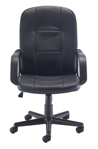 Office Hippo Desk Chair, Ergonomic Contemporary Office Chair With Fixed Arms & Moulded Seat For Extra Comfort