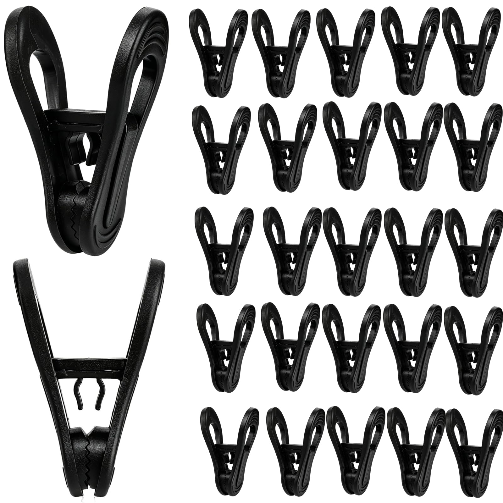 Yopay 50 Pieces Hanger Clips for Hangers, Strong Pinch Easily Clip on Clothing Pants, Multi-Purpose Plastic Finger Clips for Home, Office, Travel