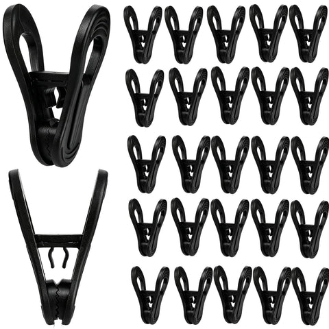 Yopay 50 Pieces Hanger Clips for Hangers, Strong Pinch Easily Clip on Clothing Pants, Multi-Purpose Plastic Finger Clips for Home, Office, Travel