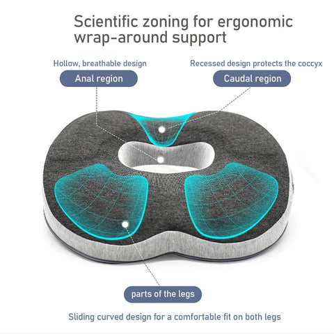 Auoketuo Anti Decubitus Chair Cushion - Orthopedic Donut Cushion for Effective Relief of Hemorrhoids, Prostate, Sciatica and Back Pain