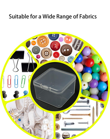 LJY Clear Square Plastic Boxes with Lids, 20 Pack, 2.2 x 2.2 x 1.4 in
