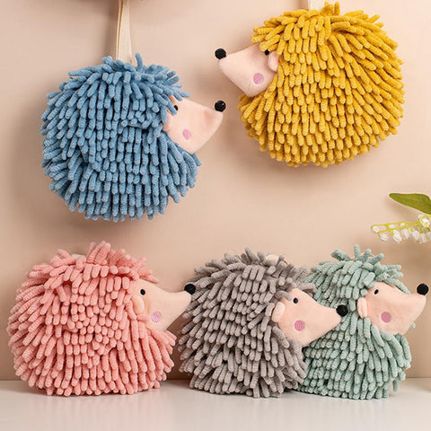 MiOYOOW Fuzzy Ball Hand Towel, Fluffy Hedgehog Ball Towel, Quick Dry Decorative Hand Towel for Bathroom Kichten Toilet